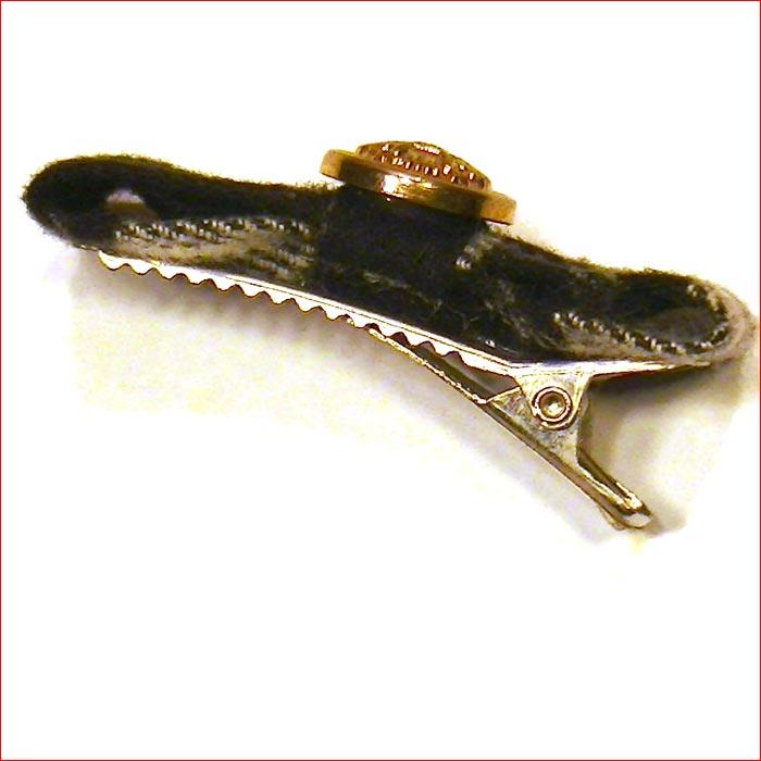 ヘアピン 髪止め 髪飾り ヘアクリップ　ゴールドボタン付き リボンベイククリップ　チェック・４色 1124-674　プレゼント ギフト | ブランド登録なし | 09