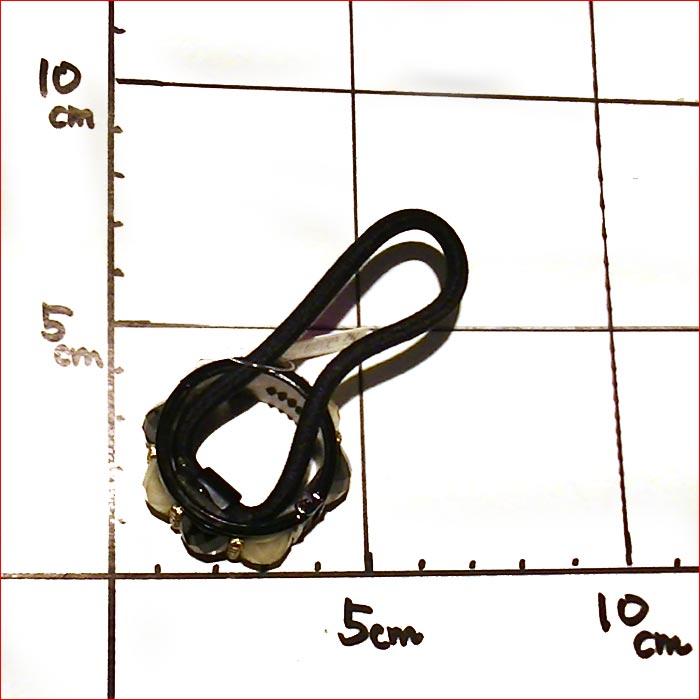 ラメ＆ストーンカフス　筒型開閉するコンチョ付き　ヘアゴム ブラック 1127-47　プレゼント ギフト | ブランド登録なし | 04