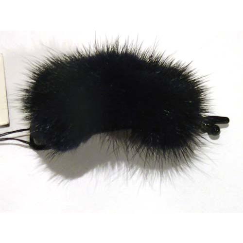 ミンクファー　バナナクリップ ネイビー 髪止め ヘアクリップ 髪飾り 1223-03　プレゼント ギフト | ブランド登録なし