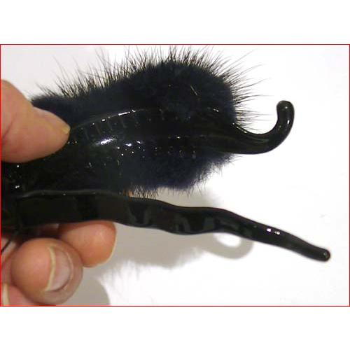 ミンクファー　バナナクリップ ネイビー 髪止め ヘアクリップ 髪飾り 1223-03　プレゼント ギフト | ブランド登録なし | 02