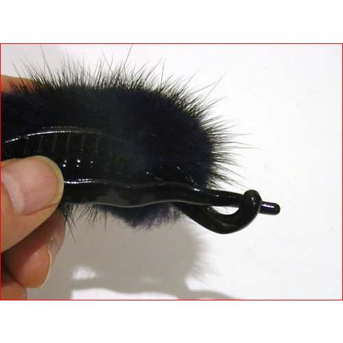 ミンクファー　バナナクリップ ネイビー 髪止め ヘアクリップ 髪飾り 1223-03　プレゼント ギフト | ブランド登録なし | 03