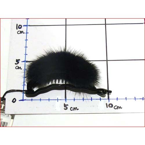 ミンクファー　バナナクリップ ネイビー 髪止め ヘアクリップ 髪飾り 1223-03　プレゼント ギフト | ブランド登録なし | 05