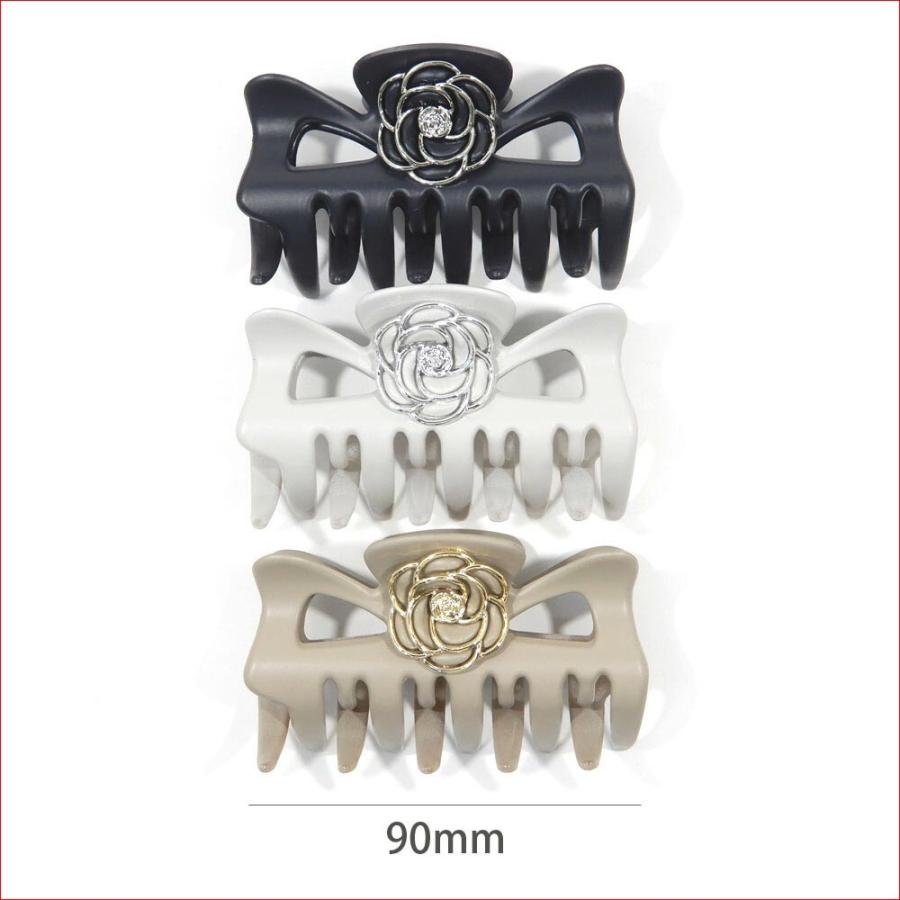 マットカラーバラ バンスクリップ 9cm 1223-323  (髪止め ヘアークリップ 髪飾り)　プレゼント ギフト | ブランド登録なし | 01