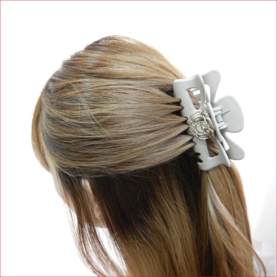 マットカラーバラ バンスクリップ 9cm 1223-323  (髪止め ヘアークリップ 髪飾り)　プレゼント ギフト | ブランド登録なし | 05