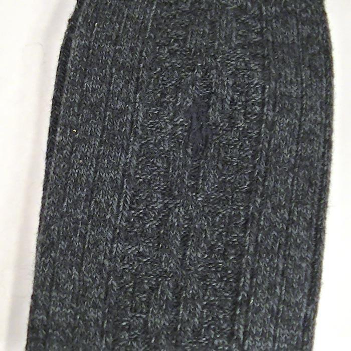 ポロ・ラルフローレン　メンズソックス 25-27cm・冬向き あったか ダークグレー 1814-32　プレゼント ギフト | POLO RALPH LAUREN | 01