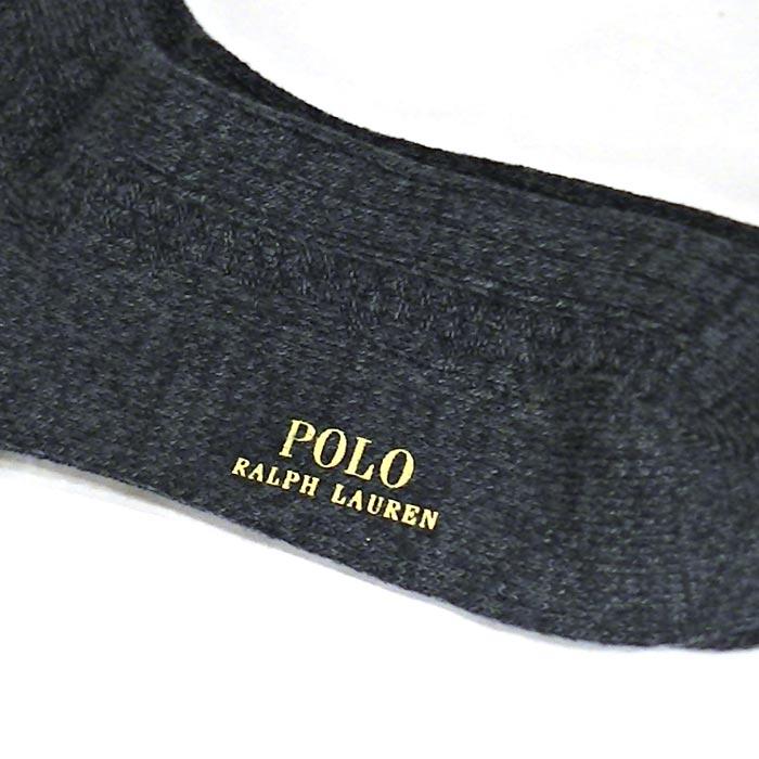 ポロ・ラルフローレン　メンズソックス 25-27cm・冬向き あったか ダークグレー 1814-32　プレゼント ギフト | POLO RALPH LAUREN | 04