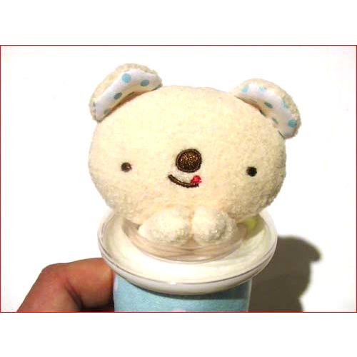 靴下形 マスコット 音入り ★1320円→特価  アナノカフェ ベビー ガラガラ　マスコット ベア クマ　ブルー 2019-12　プレゼント ギフト | ブランド登録なし | 01