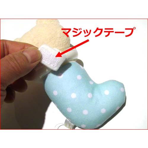 靴下形 マスコット 音入り ★1320円→特価  アナノカフェ ベビー ガラガラ　マスコット ベア クマ　ブルー 2019-12　プレゼント ギフト | ブランド登録なし | 04