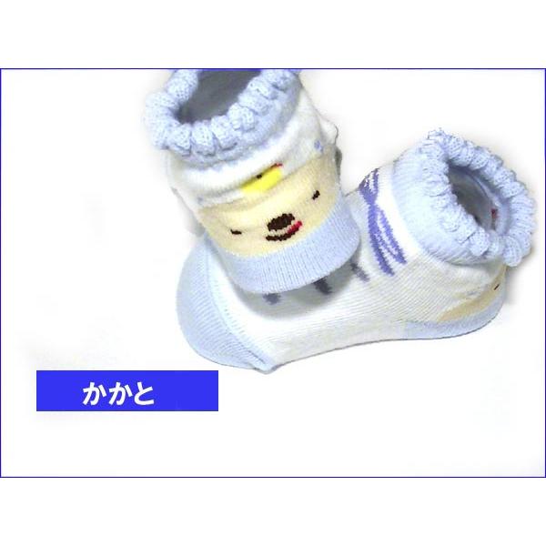 新生児 ベビー ソックス 靴下  日本製 　シューズ風デザイン・ブルー 2019-38　プレゼント ギフト | ブランド登録なし | 02