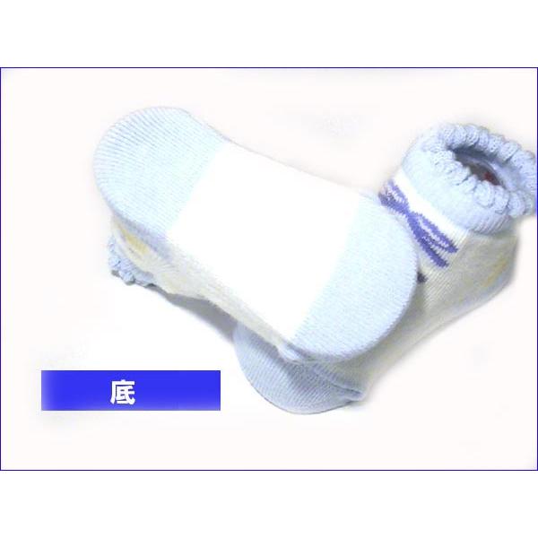 新生児 ベビー ソックス 靴下  日本製 　シューズ風デザイン・ブルー 2019-38　プレゼント ギフト | ブランド登録なし | 03