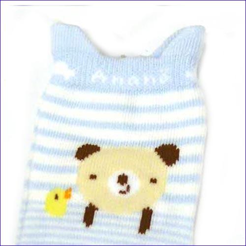 ベビー ソックス ベビー マスコット ★1320円→特価  「SALE]　アナノカフェ　耳付きなので楽々 男の子向き　靴下・ブルー 2019-49 | ブランド登録なし | 01
