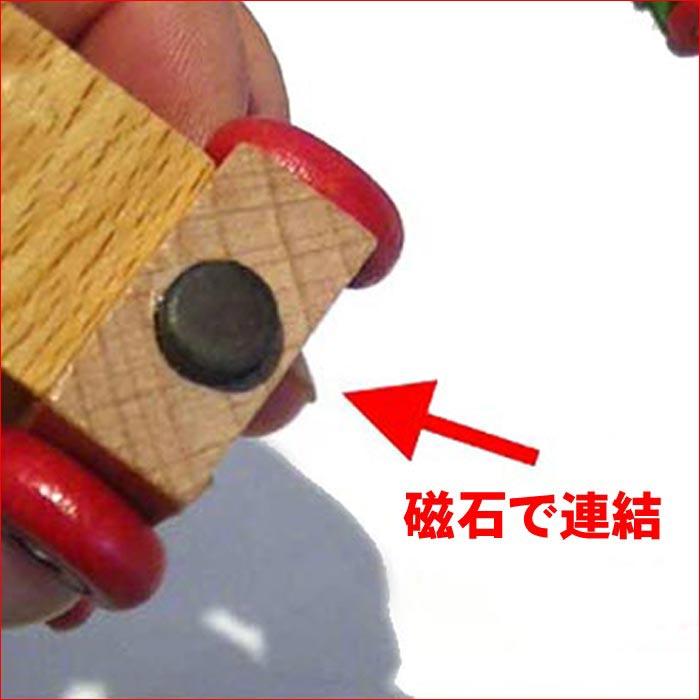 木製 木のおもちゃ 磁石付連結汽車ぽっぽ  動物運搬車  とら、パンダ、くま 知育玩具 2029-04　プレゼント ギフト | ブランド登録なし | 04