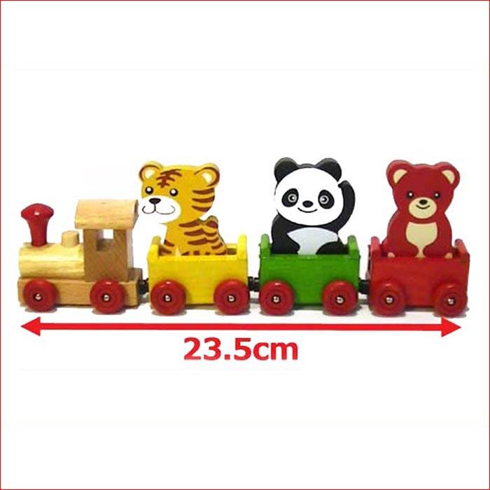 木製 木のおもちゃ 磁石付連結汽車ぽっぽ  動物運搬車  とら、パンダ、くま 知育玩具 2029-04　プレゼント ギフト | ブランド登録なし | 05