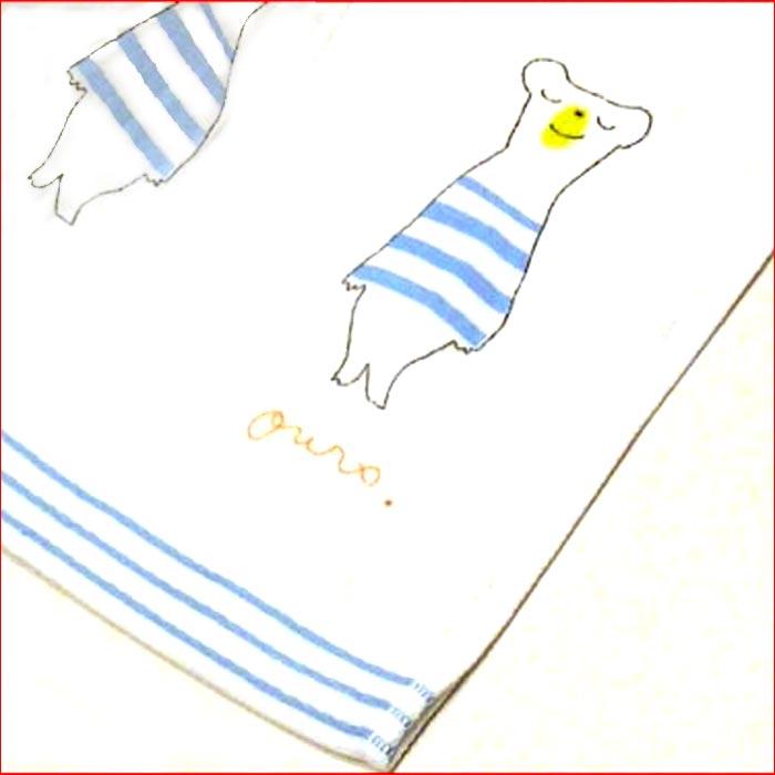 ２重ガーゼ 薄生地 バスタオル　かわいいクマさんがいっぱい ベビー 子供 シーツ タオルケット・ブルー 2114-02　プレゼント ギフト |  | 01