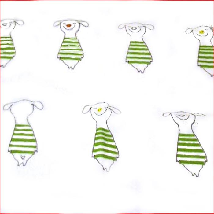 ２重ガーゼ 薄生地 バスタオル　かわいいブタさんがいっぱい ベビー 子供 シーツ タオルケット・グリーン 2114-04　プレゼント ギフト | ブランド登録なし | 02