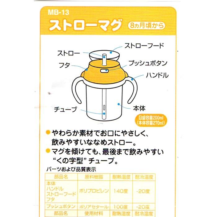 ミールタイム クマ ストローマグ　２００ミリリットル イエロー 2131-09 | ブランド登録なし | 06