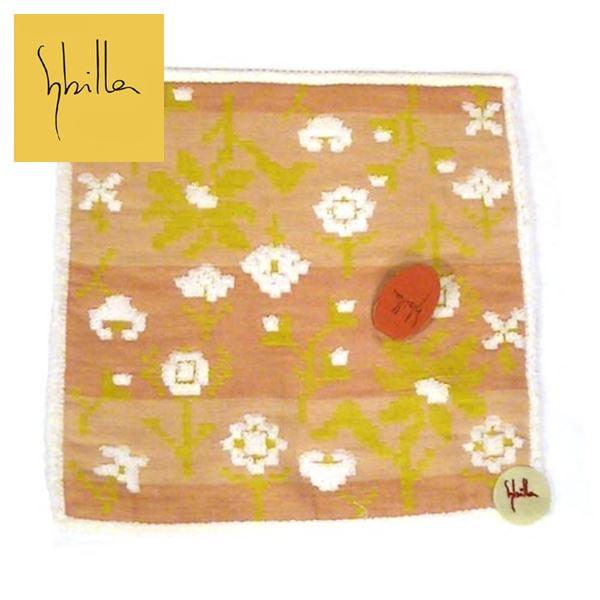 シビラ ブランド  レディース ミニタオル タオルハンカチ 花柄・ピンク 2213-07　プレゼント ギフト | Sybilla