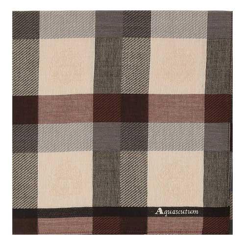 アクアスキュータム ハンカチ・ベージュ 2216-01　プレゼント ギフト | Aquascutum