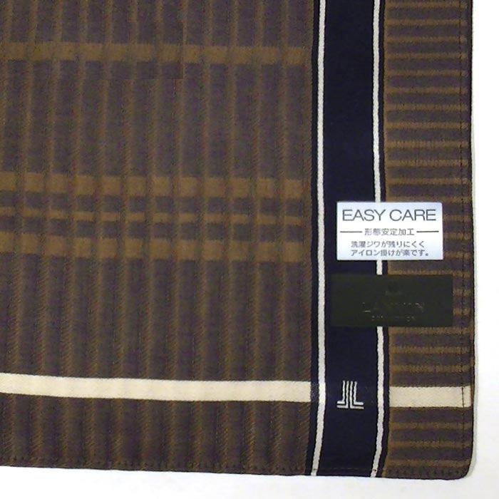ランバン LANVIN ハンカチ 形態安定加工仕様ハンカチ 日本製・ブラウン 2216-42　プレゼント ギフト | LANVIN | 01