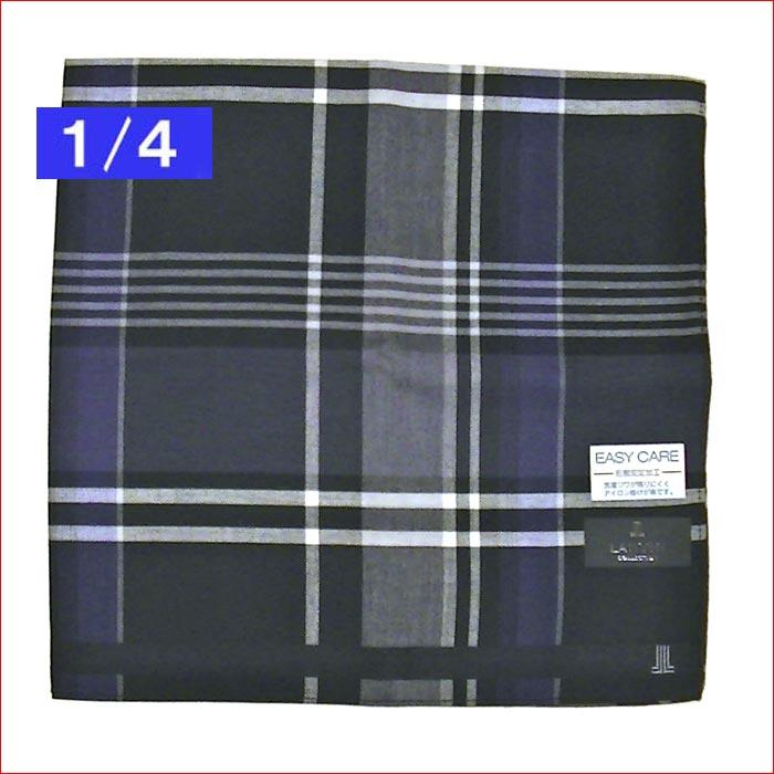 ランバン LANVIN メンズハンカチ 形態安定加工　ハンカチ 日本製・ブラック 2216-51　プレゼント ギフト | ブランド登録なし | 02