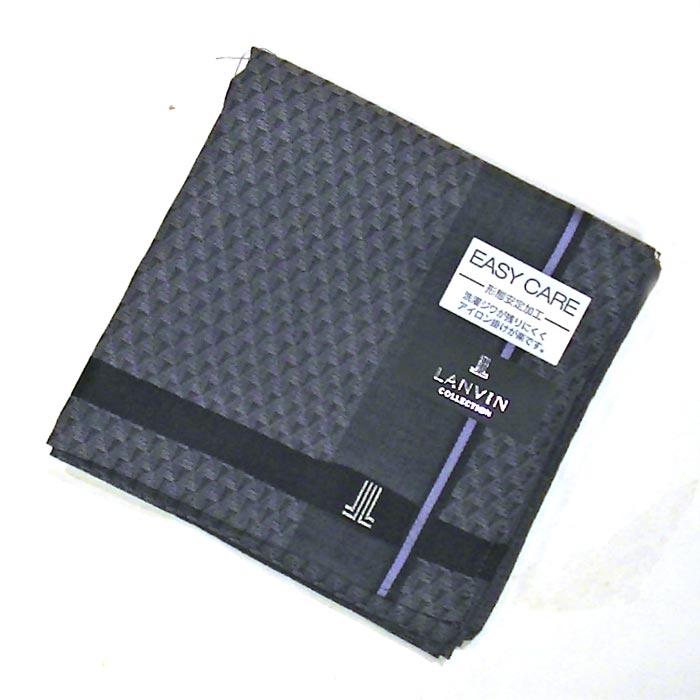 ランバン LANVIN メンズハンカチ 形態安定加工　ハンカチ 日本製・グレー 2216-57　プレゼント ギフト | ブランド登録なし