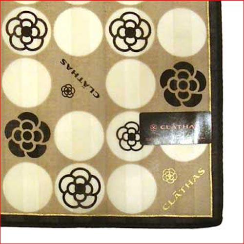 クレイサス ブランド  レディースハンカチ・ブラウン 2220-11  (ブランドハンカチ)　プレゼント ギフト | CLATHAS | 01