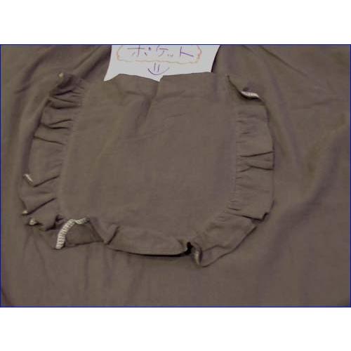 コットンエプロン　後ろひも結び 胸元レース エプロン ブラウン 2312-03　プレゼント ギフト | ブランド登録なし | 05