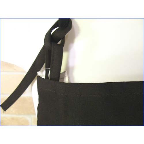 棉　麻 エプロン　後ろひも結び ショートエプロン ブラック 2312-08　プレゼント ギフト | ブランド登録なし | 04