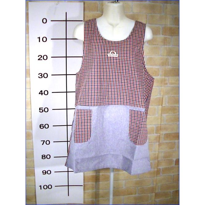 エプロン うしろ・ボタン＆ひも結び 細かチェック柄 エプロン 2313-27　プレゼント ギフト | ブランド登録なし | 09