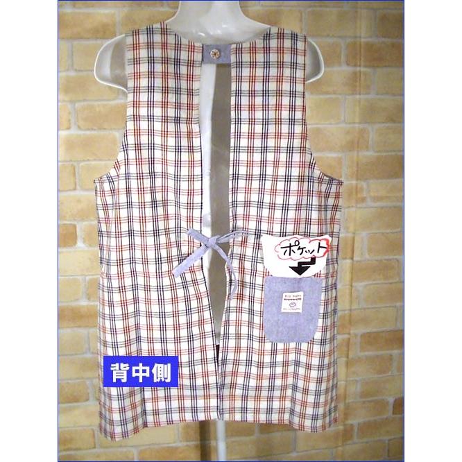 エプロン うしろ・ボタン＆ひも結び チェック柄 エプロン 2313-28　プレゼント ギフト | ブランド登録なし | 06