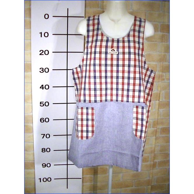 エプロン うしろ・ボタン＆ひも結び チェック柄 エプロン 2313-29 | ブランド登録なし | 10