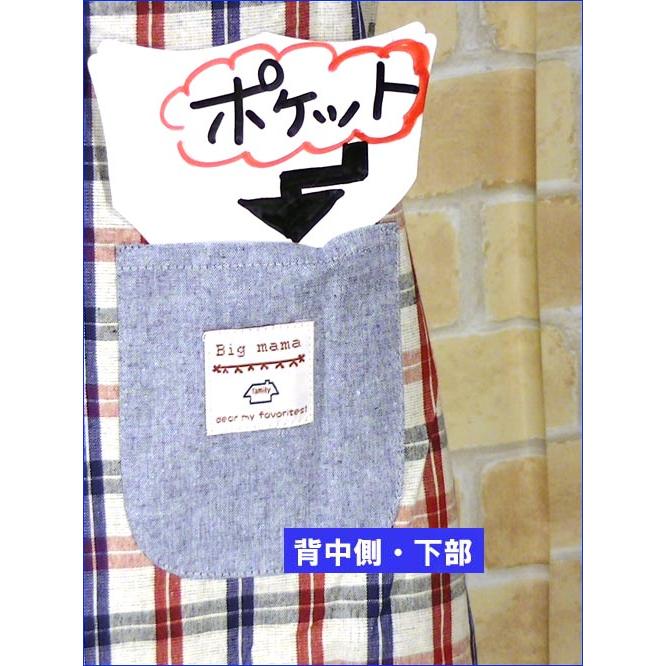 エプロン うしろ・ボタン＆ひも結び チェック柄 エプロン 2313-29 | ブランド登録なし | 09