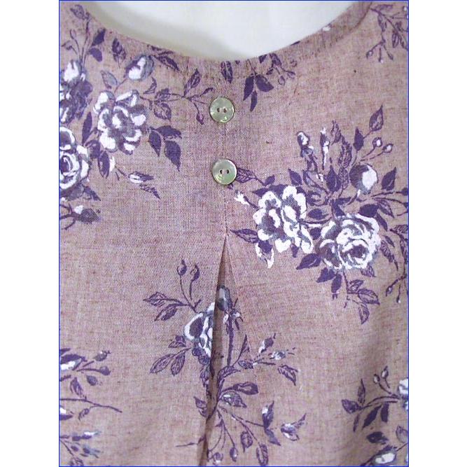 ローズ柄 エプロン　上下紐結び エプロン レース付きポケット・ピンク 2315-33　プレゼント ギフト | kusuguru | 02