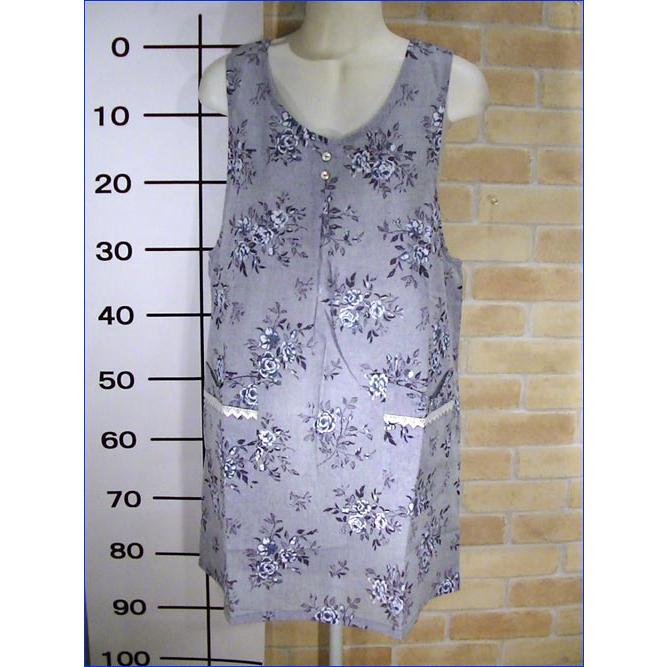 ローズ柄 エプロン　上下紐結び エプロン ポケットはレース付き・ブルー 2315-34　プレゼント ギフト | kusuguru | 10