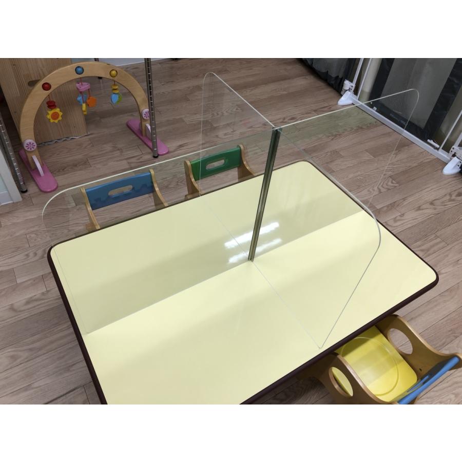 パーテーション 保育園 幼稚園  コロナ感染対策 アクリル 透明 飛沫防止 テーブルサイズ900mm |  | 01