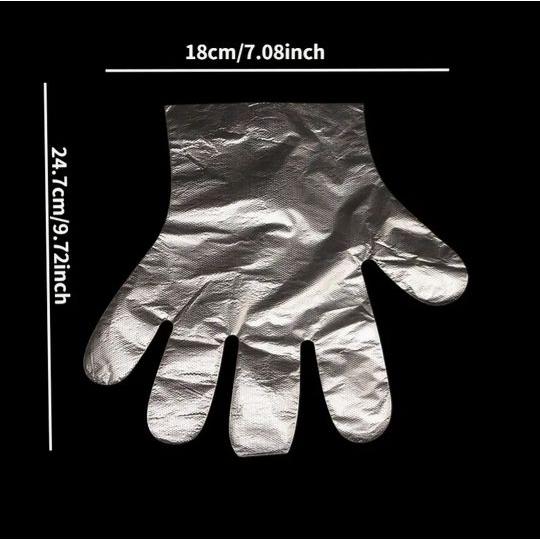 100枚 クリア 使い捨て手袋 透明プラスチック手袋 ラテックスフリー | ブランド登録なし | 01