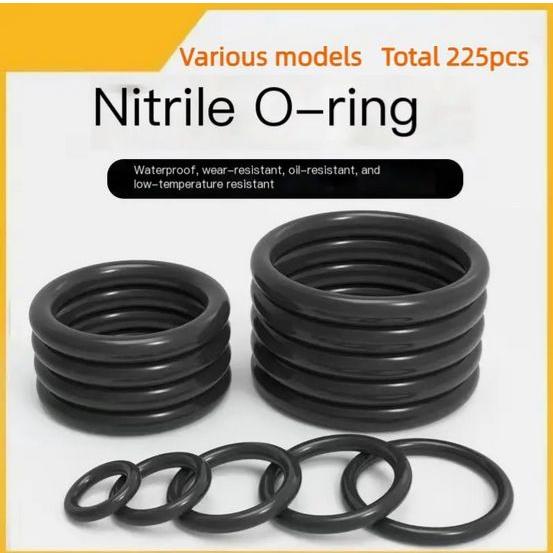 Oリング パッキン 18サイズ ゴム製Oリング詰め合わせキット: 車の修理、配管、空気およびガス接続用のプログレードのシーリングガスケット |  | 01