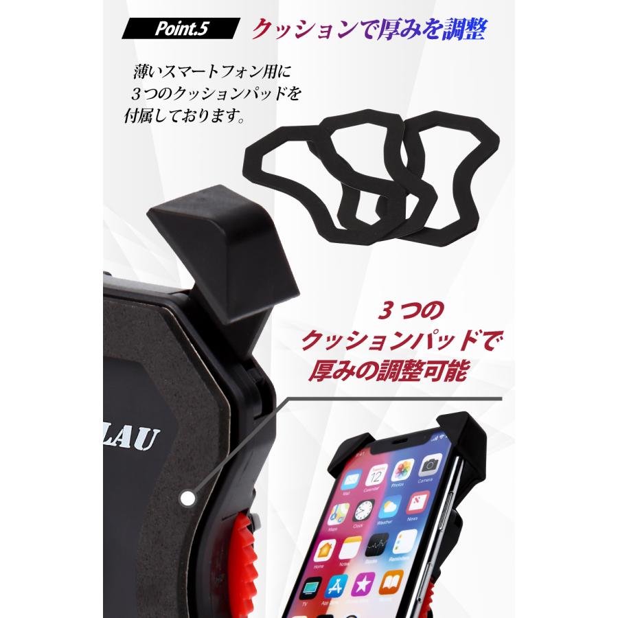 バイク スマホホルダー ミラー 取付 防水 バイク携帯ホルダー 強力固定 アルミ製アーム ワッシャー径三種付属 日本語説明書 一年保証 送料無料｜tkm｜10