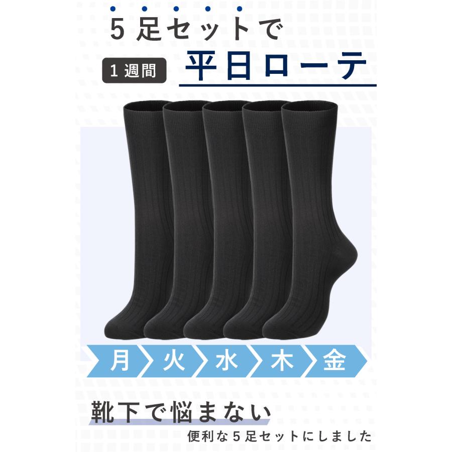 VILAU 靴下 メンズ ビジネスソックス 5足セット 抗菌 消臭 防臭 紳士用