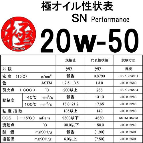 エンジンオイル 極 20w-50 レース用 100%化学合成油 20Lペール エンジンオイル 極 20w-50 レース用 100%化学合成油 20Lペール