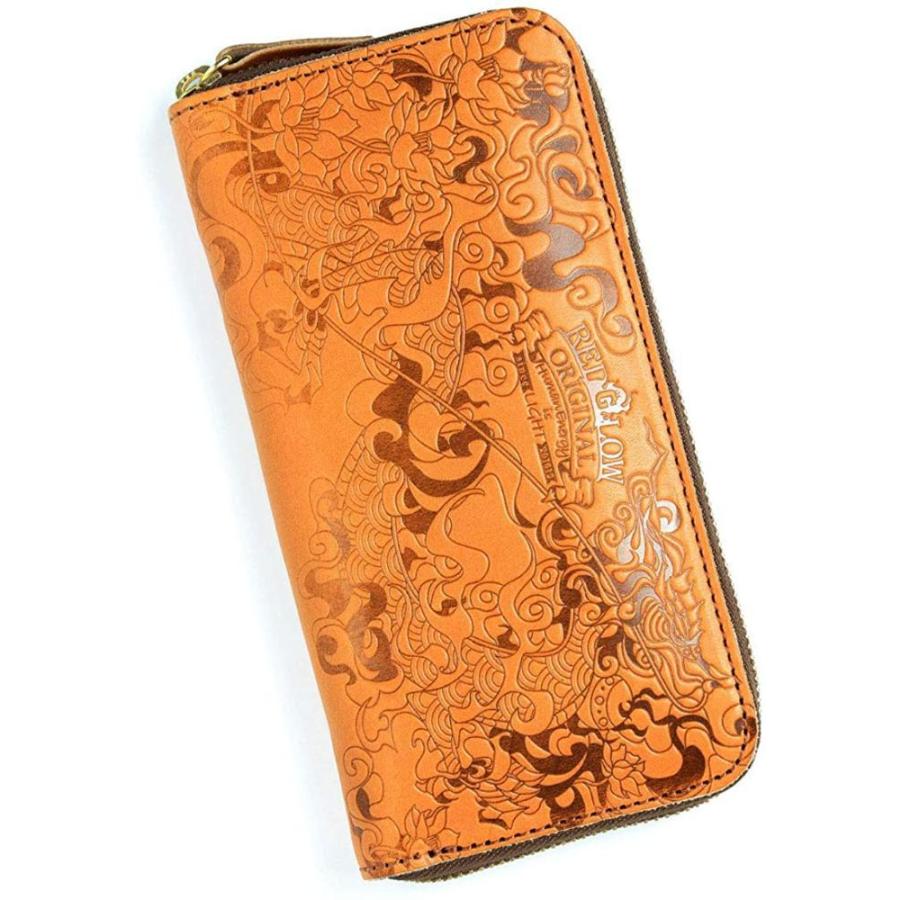 アウトレットお値下 Red Glow レッドグロウ 長財布 メンズ 財布 日本製 栃木レザー 本革 ラウンドファスナー 和柄 Rg 004 キャメル 日本新作 Miracleleaffl Com