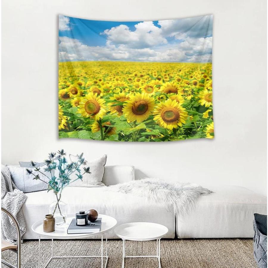 Lb 自然風景タペストリー ひまわり インテリア 壁掛け おしゃれ 室内装飾タペストリー 多機能 カバー カーテン 個性プレゼント 母の日ギフト 新 超歓迎