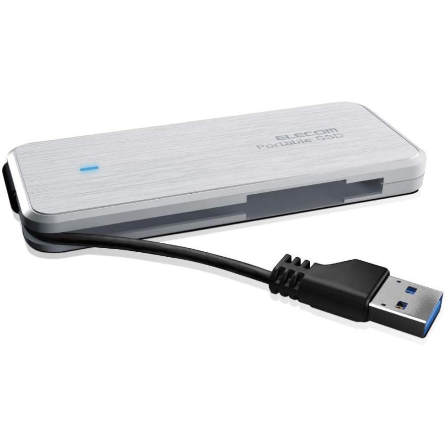 【SALE／55%OFF】 エレコム ポータブルSSD 960GB USB3.2(Gen1)対応 ケーブル収納 データ復旧サービスLite付 ホワイト ESD-EC0960GW メモリースティック