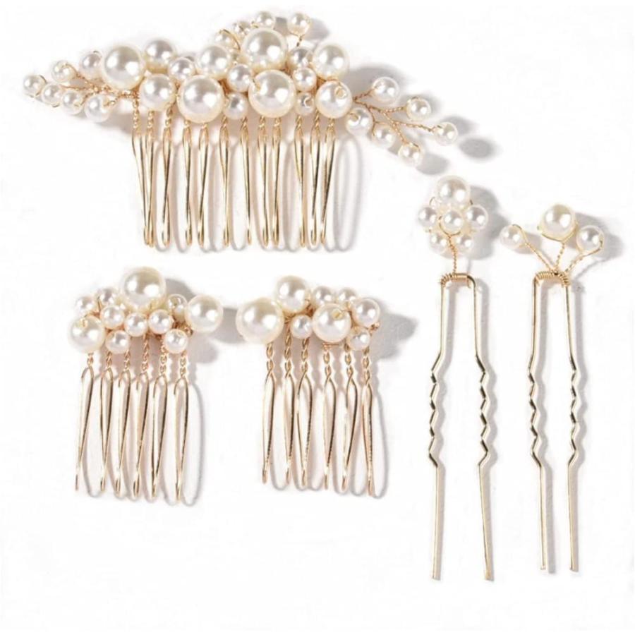 Yffsfdc 髪飾り パールヘアピン 5本セット 結婚式 卒業式 発表会 和装 花嫁 普段使い パール 髪飾り 激安 新作