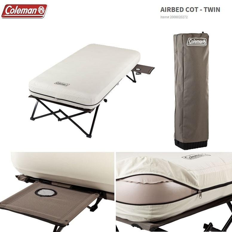 coleman twin airbed folding cot