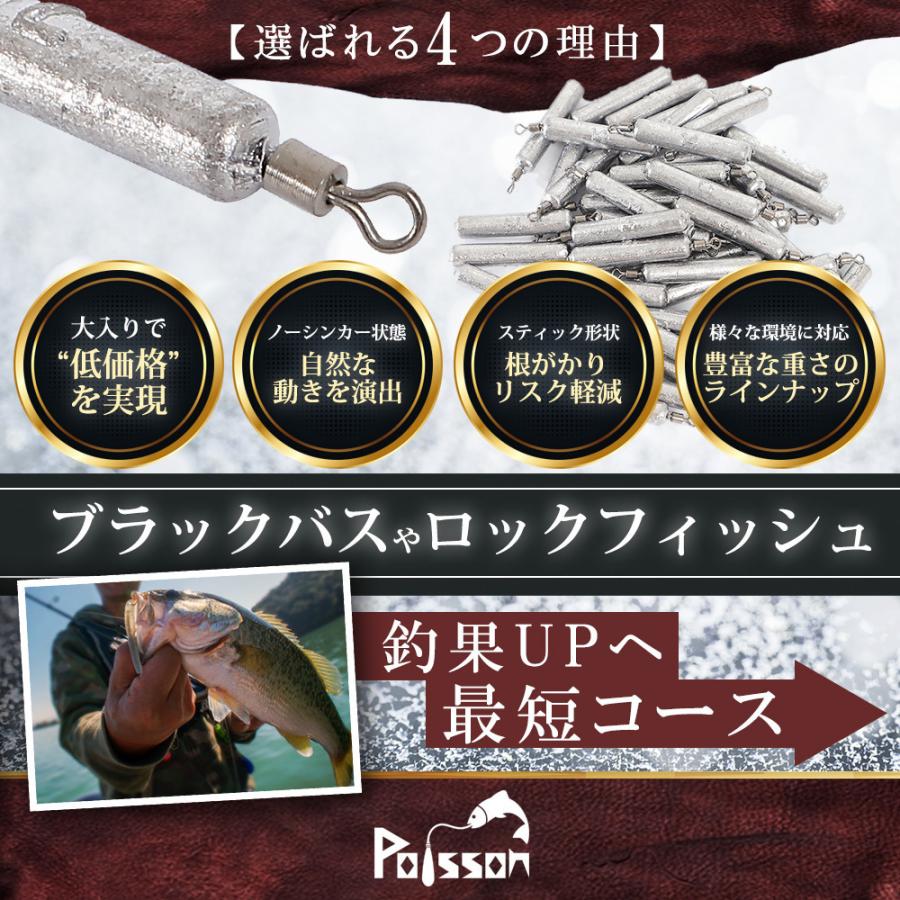 正規逆輸入品 Poisson ポアソン 鉛 フリーリグ フリリグシンカー 3 5g 45個 釣り 重り ワーム Cisama Sc Gov Br