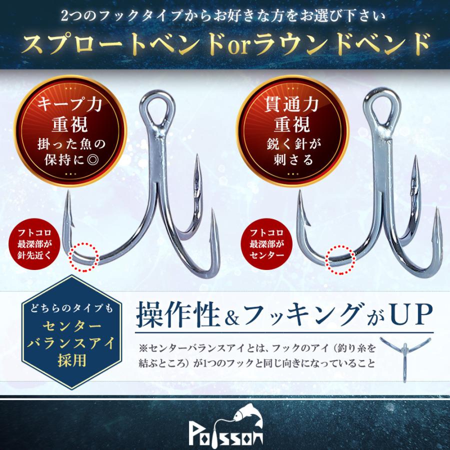 Poisson（ポアソン） ソルト専用 トレブルフック (スプロートベンド 8
