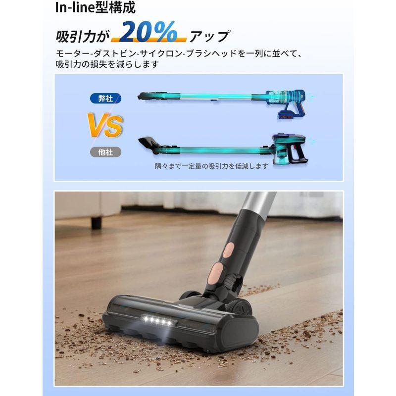 【2026年1月8日以降の発送予定】 新登場&60分間連続稼働LYSOR コードレス掃除機 30000Pa吸引力 掃除機 スティッククリーナー 着脱式4000mAh電池バッテリー 【1725118295】(10734円)