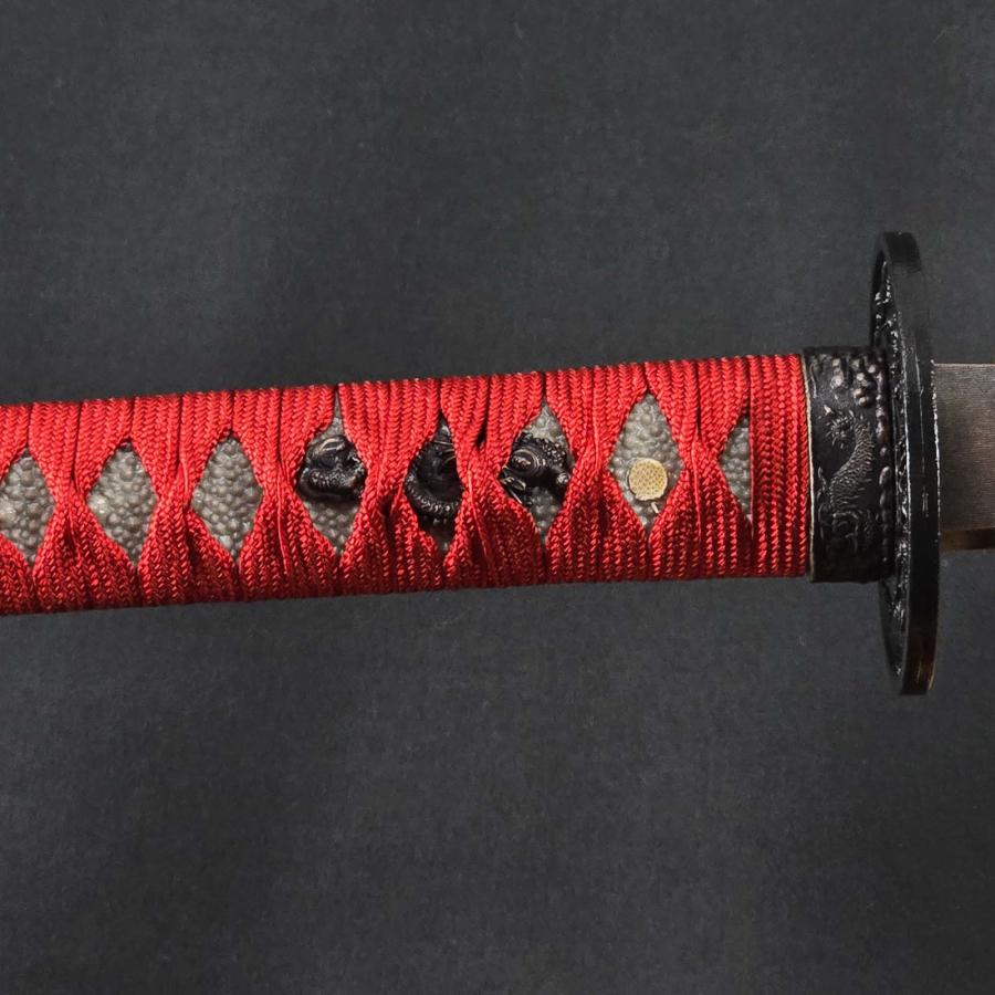 模造刀 マーブル赤 小刀 Red Marble クリーニングクロス付セット 国産
