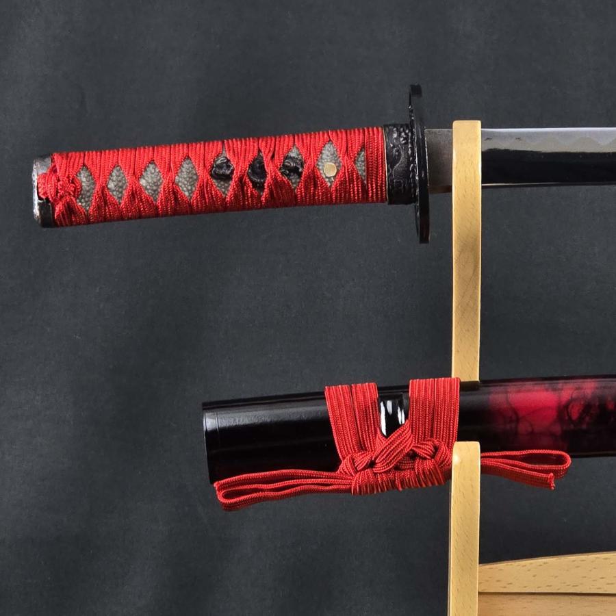 模造刀 マーブル赤 小刀 Red Marble クリーニングクロス付セット 国産